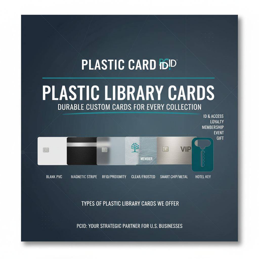 Types of Plastic Library Cards We Offer